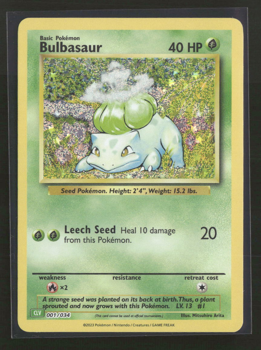 Trading Card Game Classic Bulbasaur #001/034