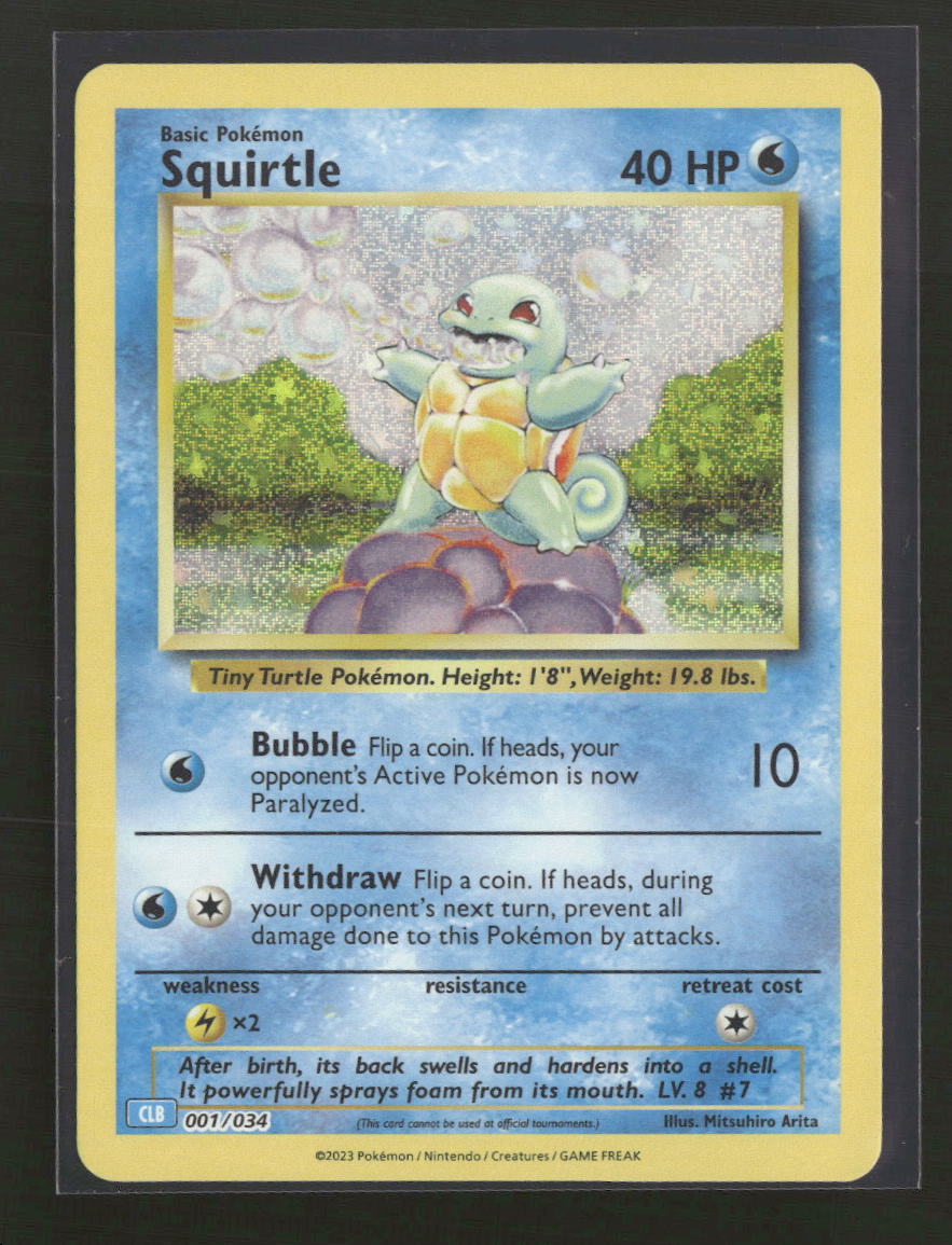 Trading Card Game Classic Squirtle #001/034