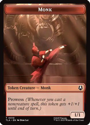 Monk // Food (0021) Double-Sided Token (TLA-10 // 21) - Avatar: The Last Airbender Foil