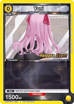 Yuni (025) (UEPR/NIK-1-025) - UE14BT GODDESS OF VICTORY NIKKE Release Event Cards