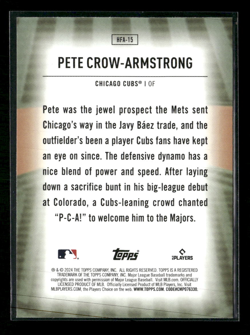 2024 Topps Home Field Advantage Pete Crow-Armstrong #HFA-15