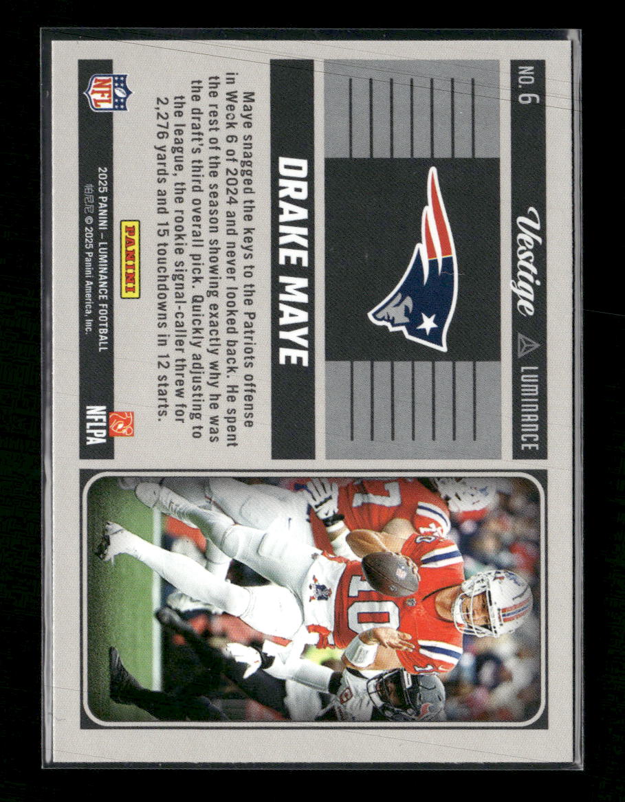 2025 Panini Luminance Vestige Drake Maye #6