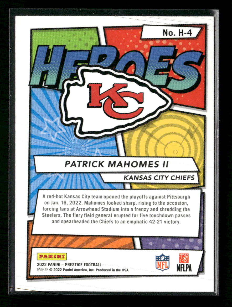 2022 Panini Prestige Heroes Patrick Mahomes II #H-4