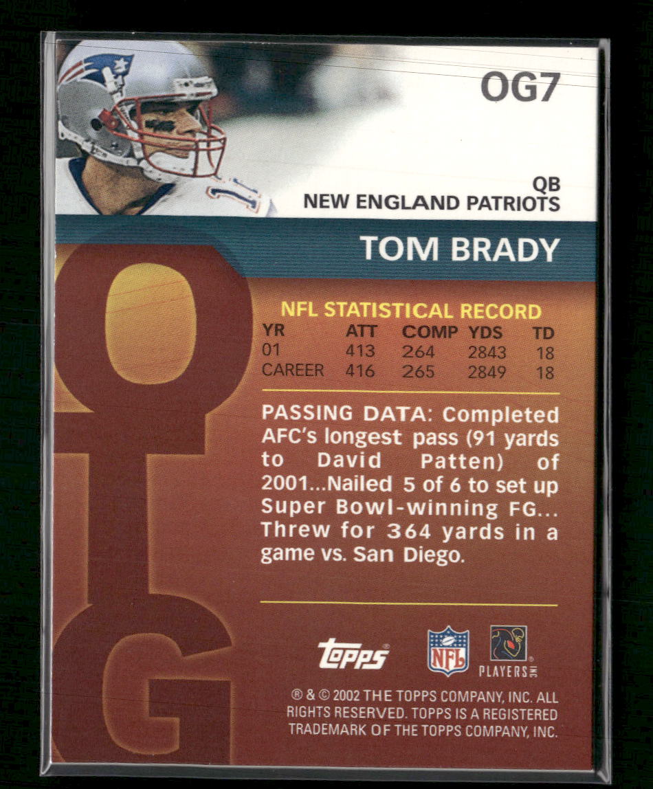 2002 Topps Chrome Own the Game Tom Brady #OG7