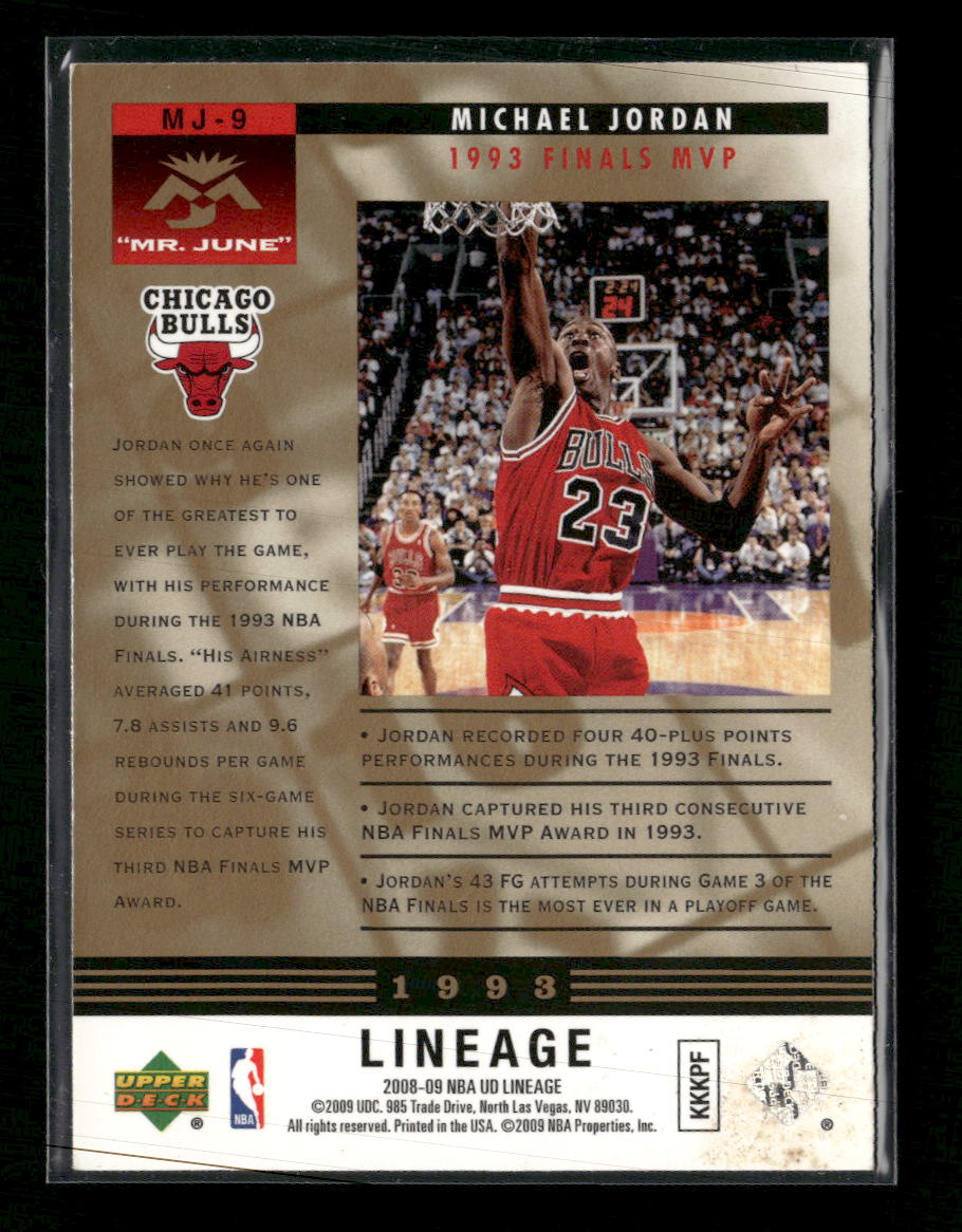 2008-09 Upper Deck Lineage Mr. June Michael Jordan #MJ-9