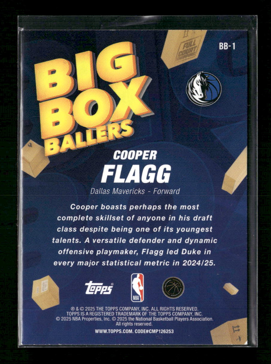 2025-26 Topps Big Box Ballers Cooper Flagg #BB-1