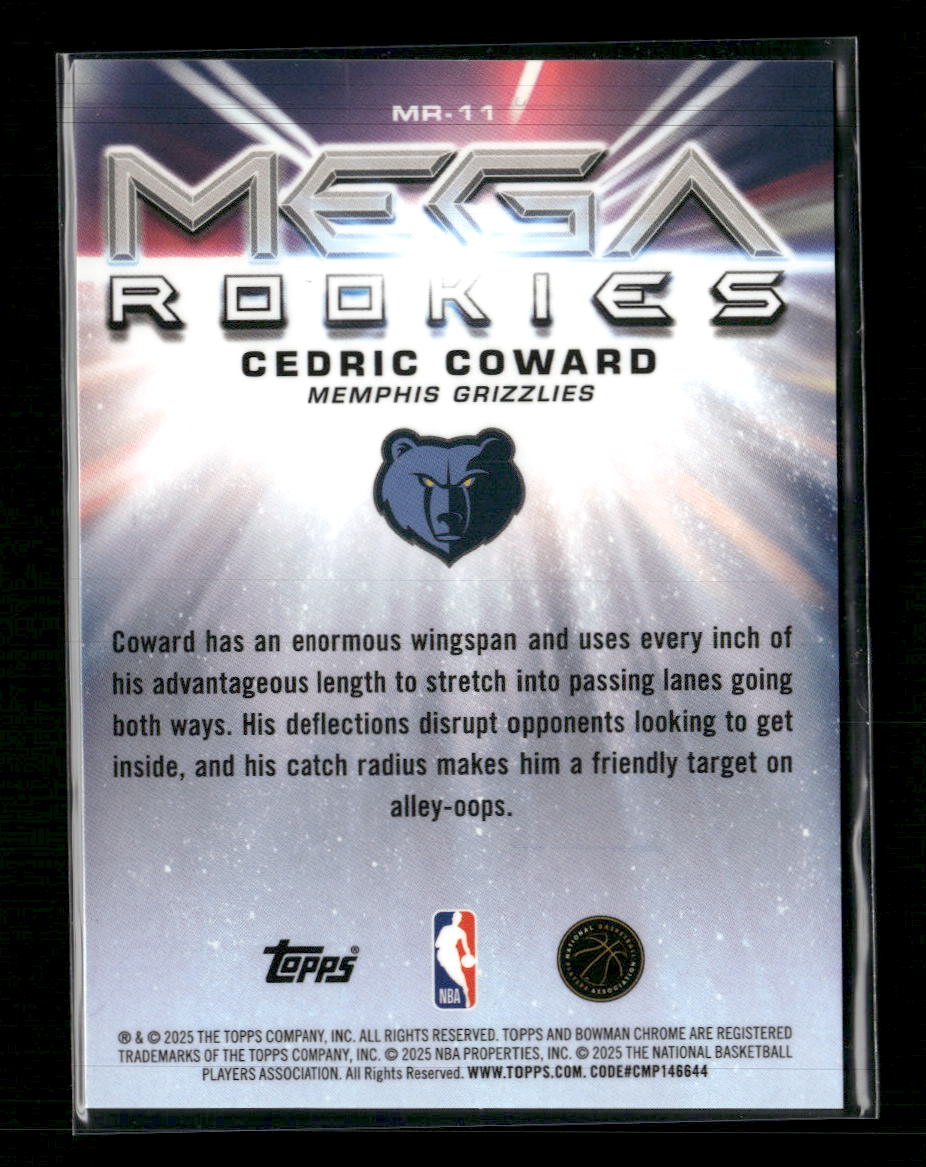 2025-26 Bowman Mega Prospects Blue Mojo Cedric Coward #/150 #MR-11