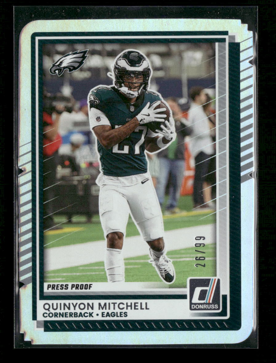 2025 Donruss Press Proofs Silver Die Cut Quinyon Mitchell #/99 #65