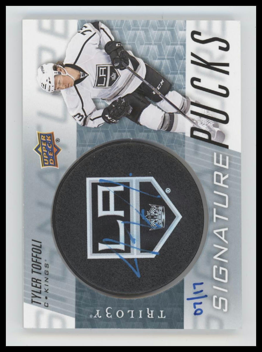 2016-17 Upper Deck Trilogy Signature Pucks Tyler Toffoli Auto  /17 #SP-TO