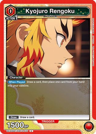Kyojuro Rengoku (070) (Box Topper Foil) (UEX05BT/KMY-3-070) - UEX05BT Demon Slayer Kimetsu no Yaiba Vol2 Foil