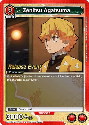 Zenitsu Agatsuma (UEX05BT/KMY-3-062) - UEX05BT Demon Slayer Kimetsu no Yaiba Vol2 Release Event Cards