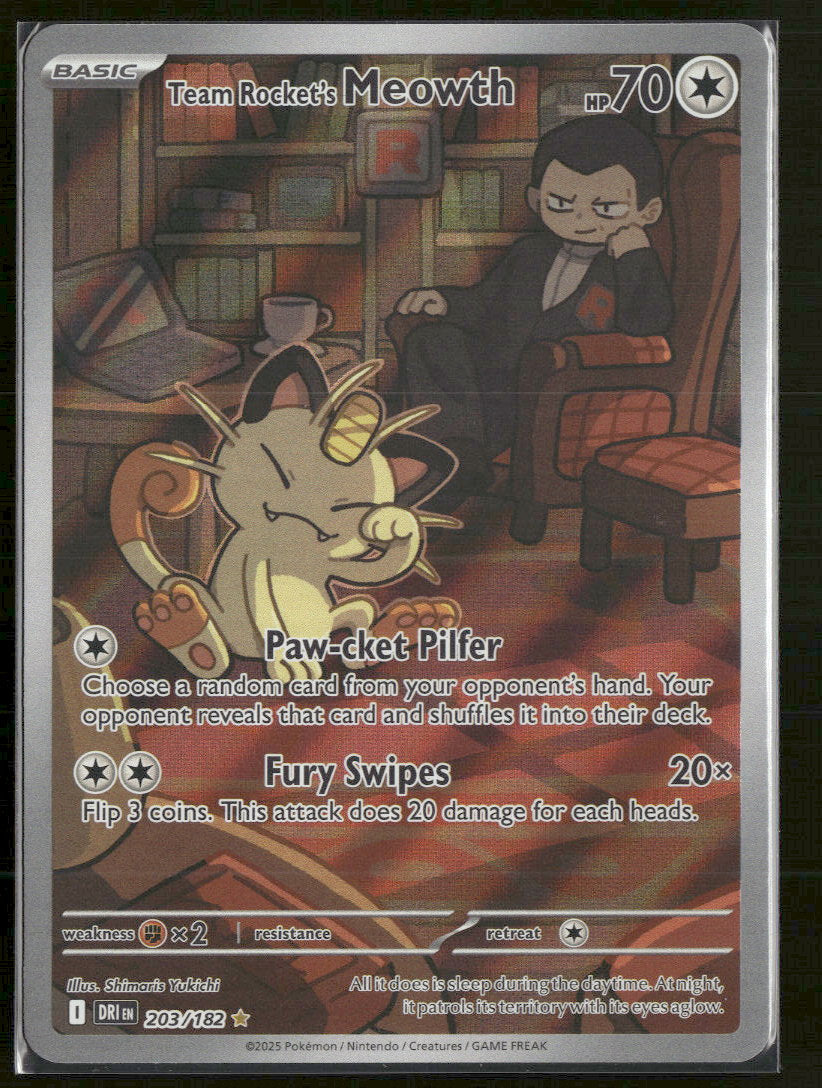 SV10: Destined Rivals Team Rocket's Meowth #203/182
