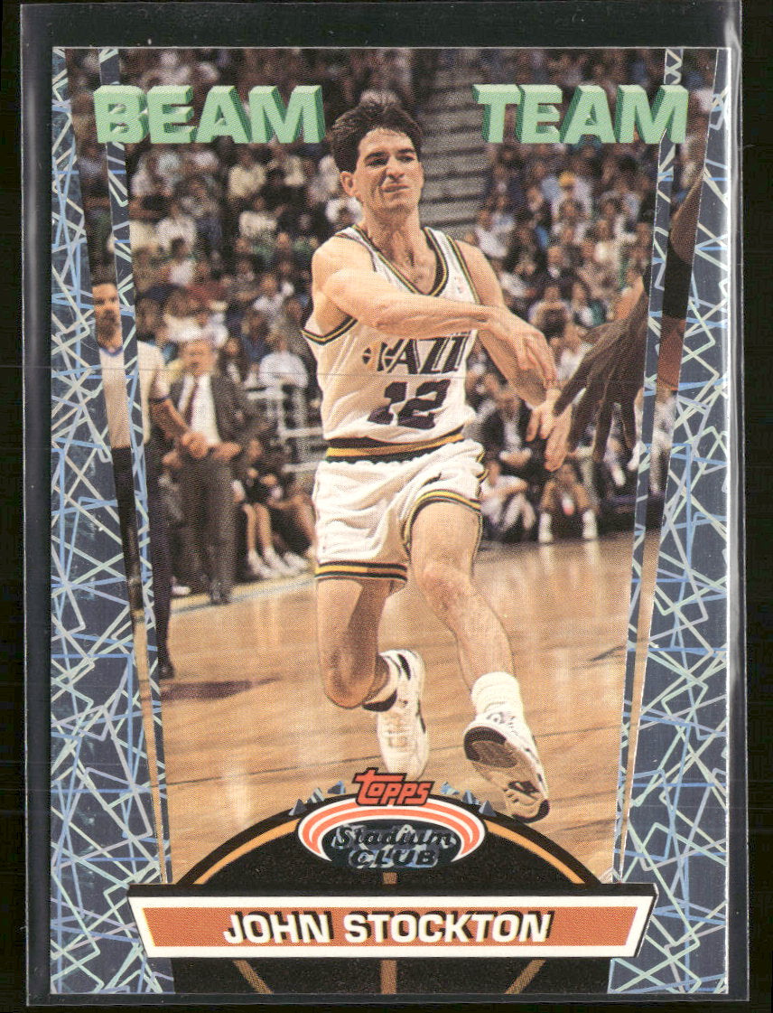 1992-93 Stadium Club Beam Team Members Only John Stockton #11