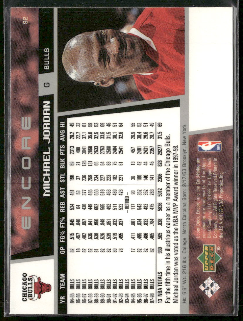 1998-99 Upper Deck Encore Michael Jordan #92