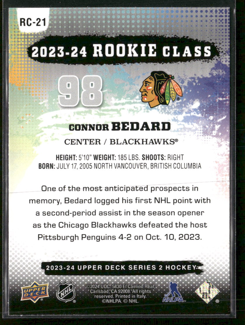 2023-24 Upper Deck 2023-24 Rookie Class Connor Bedard #RC-21