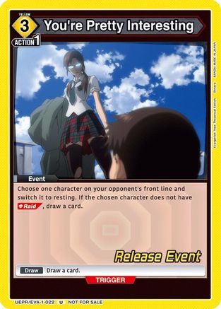 You're Pretty Interesting (UEPR/EVA-1-022) - UE15BT Evangelion New Theatrical Edition Release Event Cards