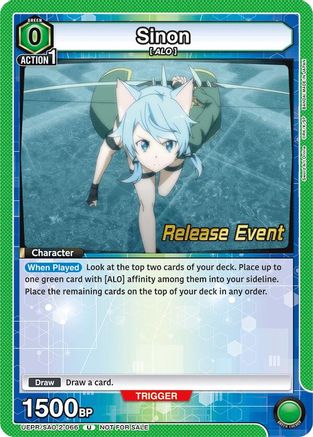 Sinon (066) (UEPR/SAO-2-066) - UEX06BT Sword Art Online Vol2 Release Event Cards