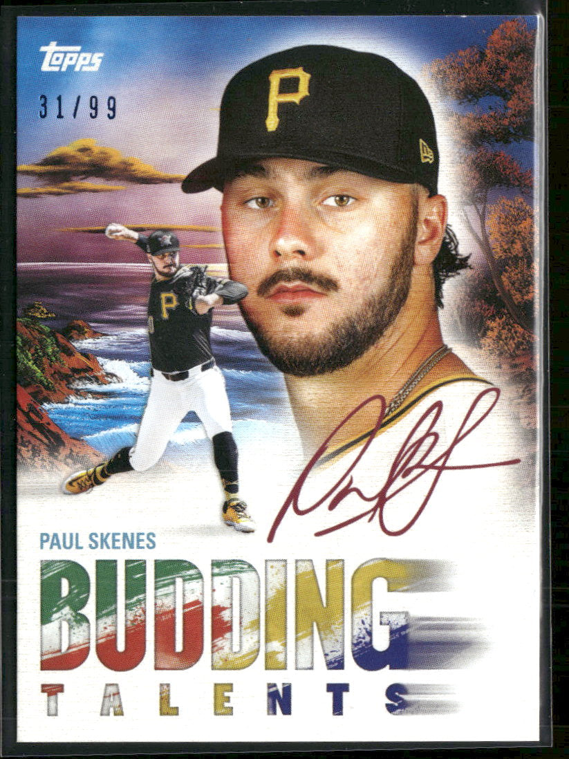 2025 Topps Bob Ross T J of B Paint Splatter Paul Skenes #/99  #BT-1