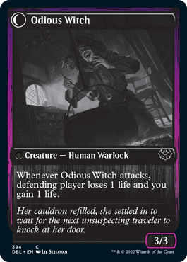 Ragged Recluse // Odious Witch (DBL-394) - Innistrad: Double Feature: (Double Faced Transform) Foil
