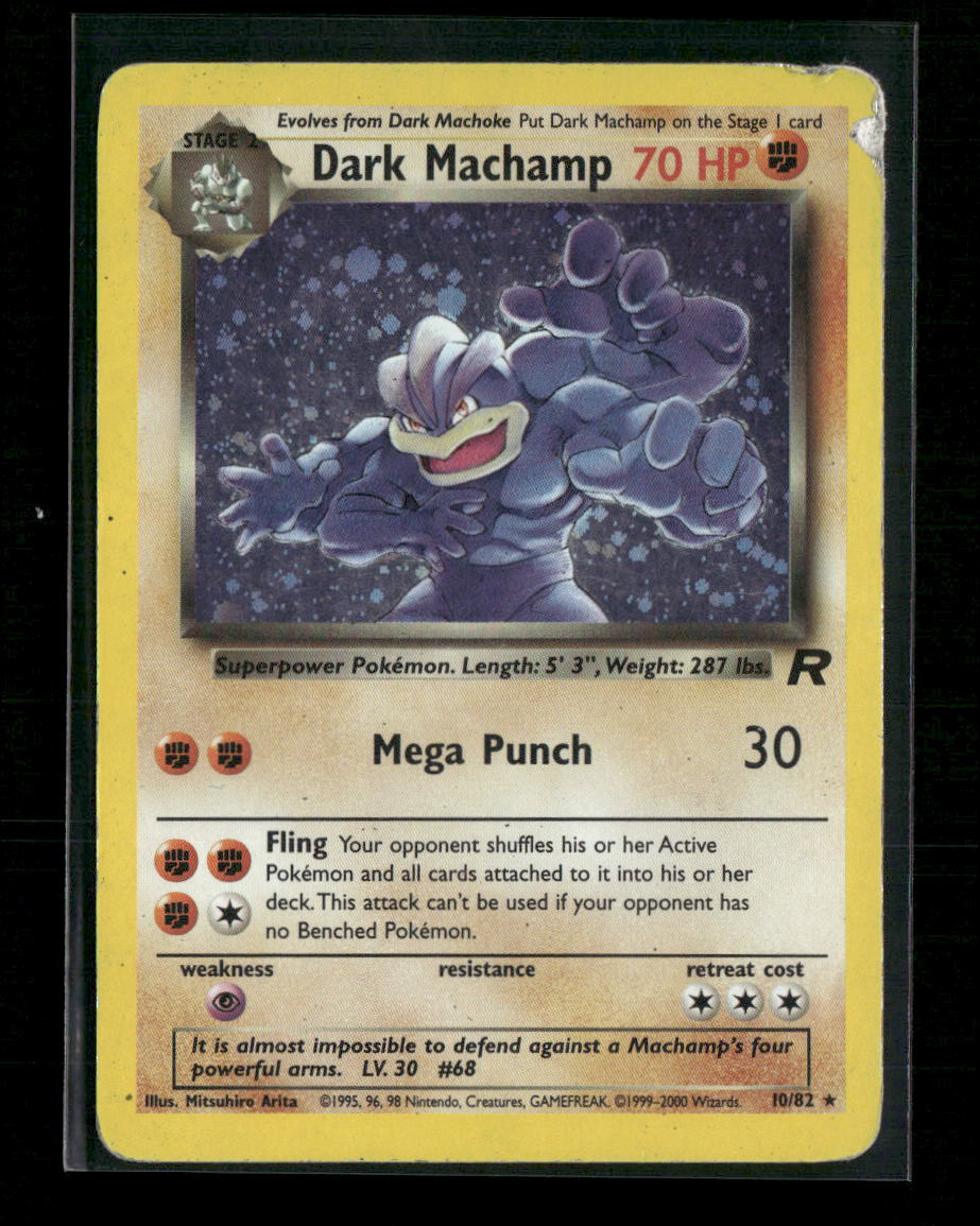 Team Rocket Dark Machamp (10) #10/82 Damaged