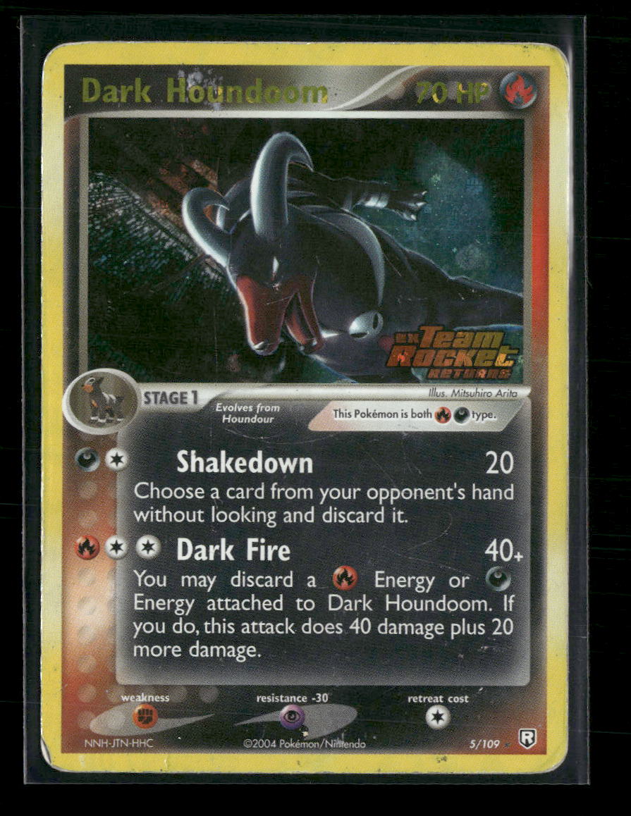 EX Team Rocket Returns Dark Houndoom #5/109 Damaged