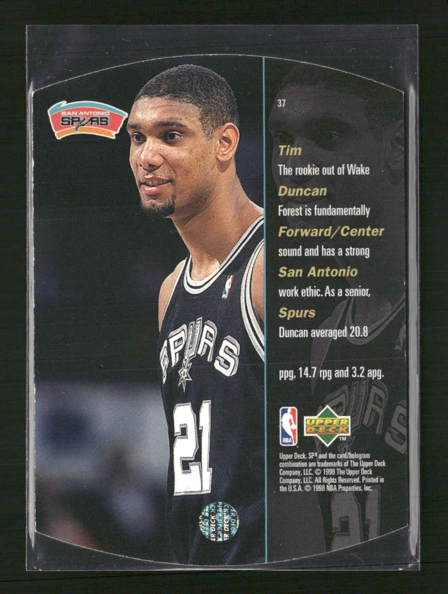 1997-98 SPx Tim Duncan Rookie #37