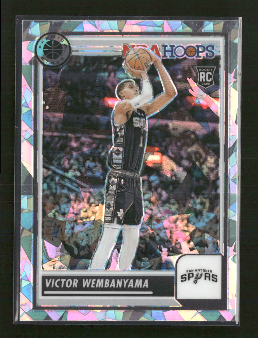 2023-24 Hoops Premium Stock Ice Prizm Victor Wembanyama Rookie #108