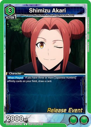 Shimizu Akari (UE17BT/SLG-1-072) - UE17BT SOLO LEVELING Release Event Cards