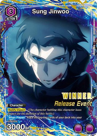 Sung Jinwoo (016) (Release Event Winner) (UE17BT/SLG-1-016) - UE17BT SOLO LEVELING Release Event Cards Foil