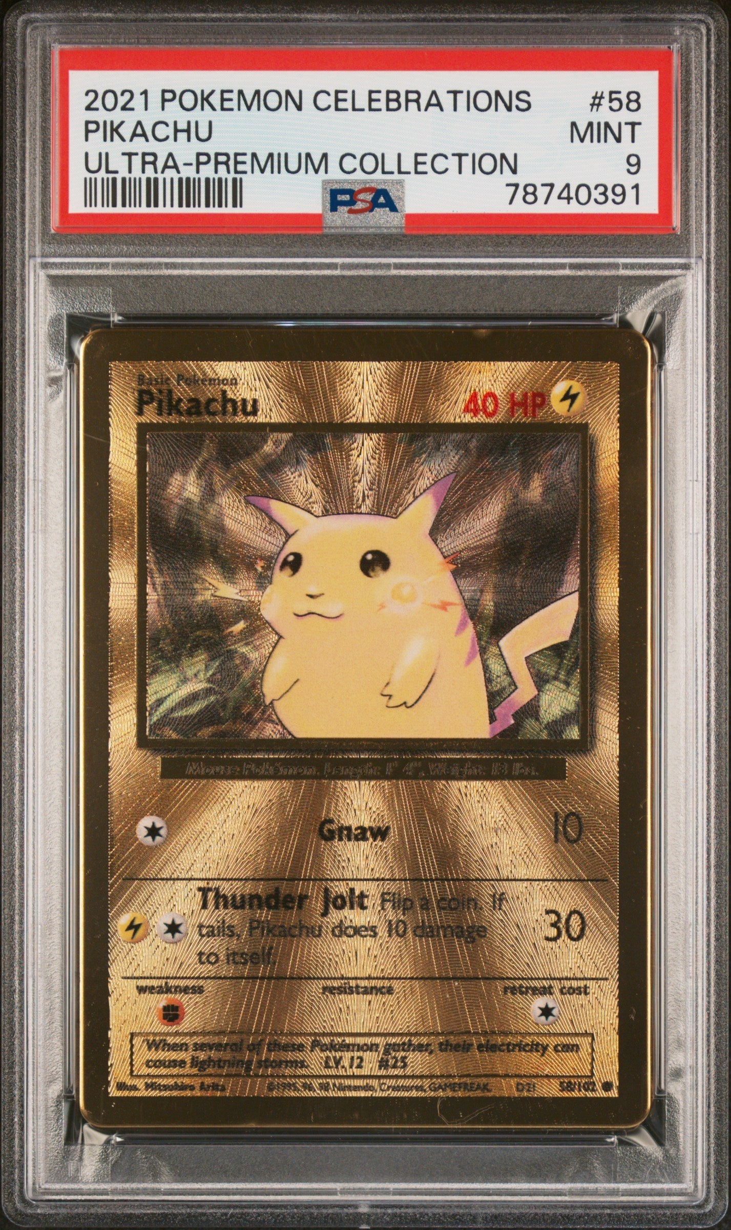 2021 Pokemon Celebrations Ultra-Premium Collection Pikachu 9 PSA #58
