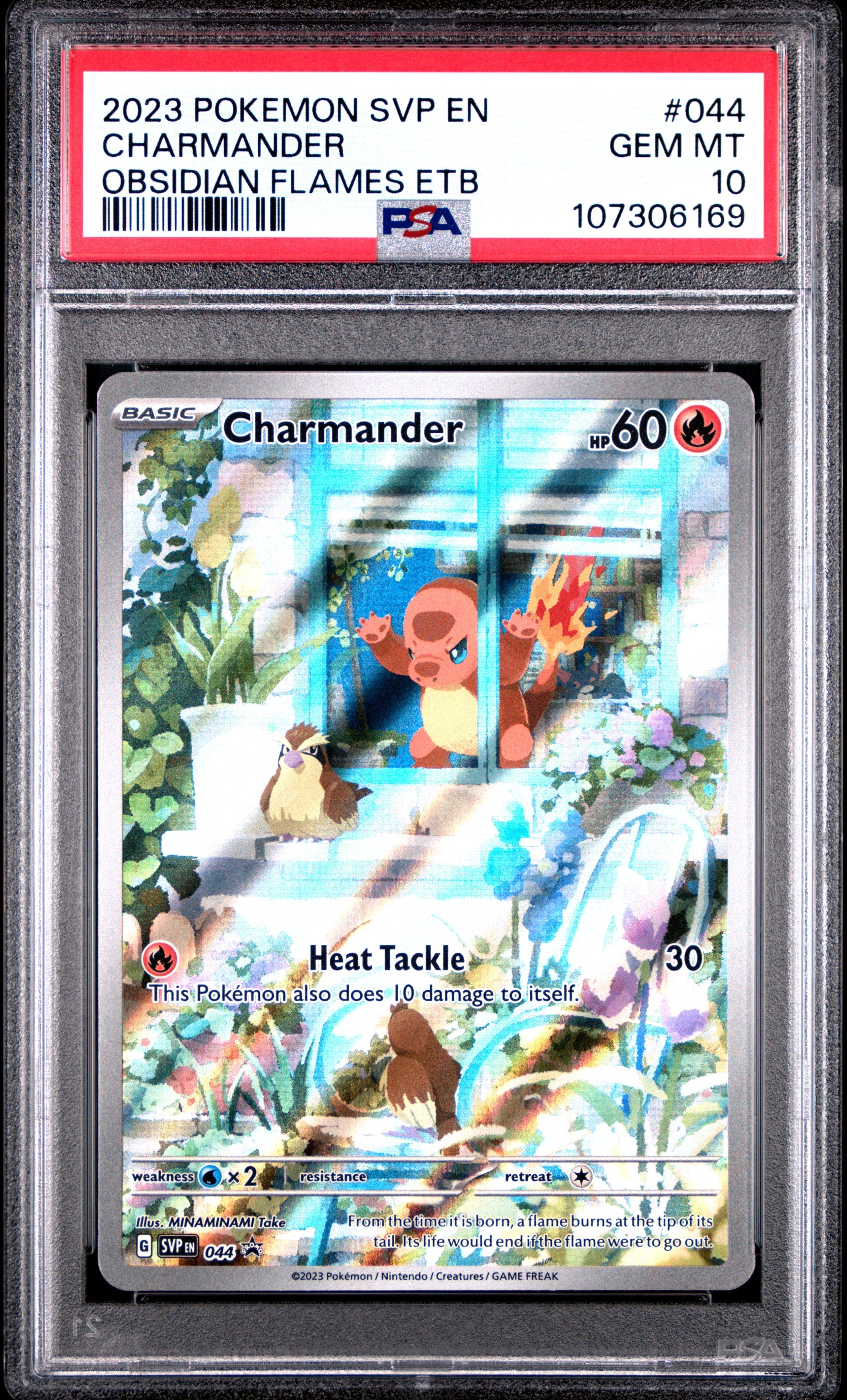 2023 Pokemon Black Star Promo Obsidian Flames Etb Charmander 10 PSA #044