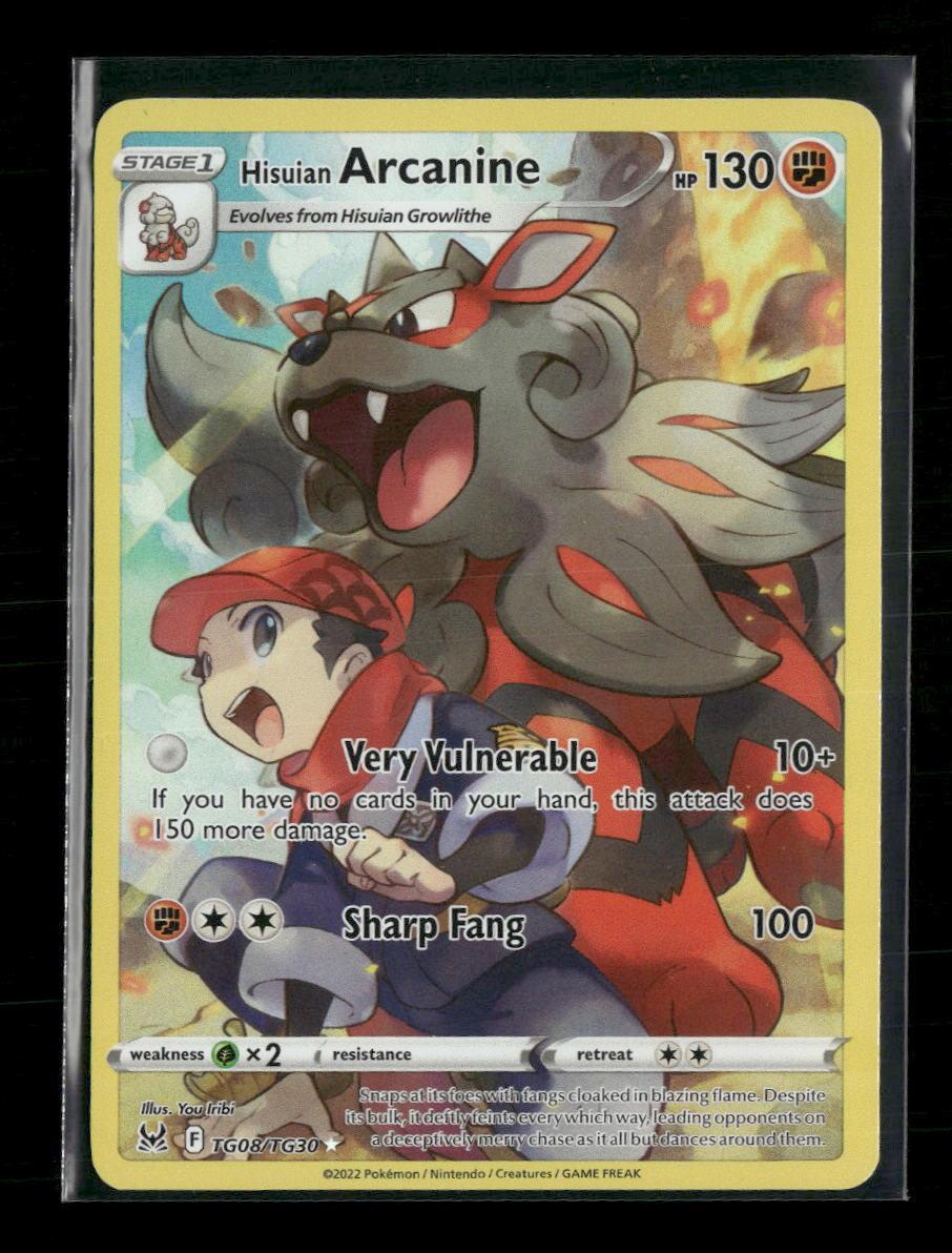 SWSH11: Lost Origin Trainer Gallery Hisuian Arcanine #TG08/TG30