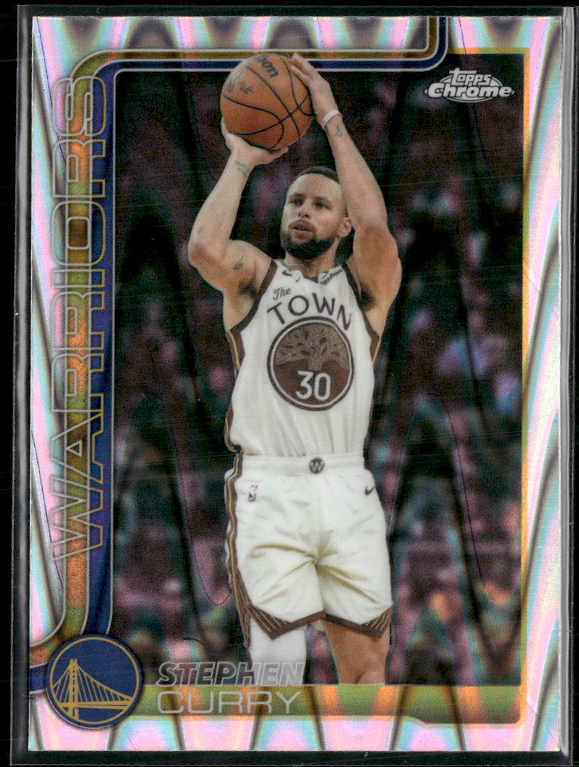 2025-26 Topps Chrome Update RayWave Refractor Stephen Curry #14