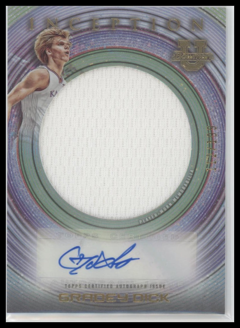 2022-23 Bowman U Inception Auto Jumbo Relics Gradey Dick #IAJR-GD