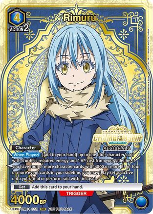 Rimuru (Regionals 26-27) (UEPR/TSK-1-053) - Union Arena Promotion Cards Foil