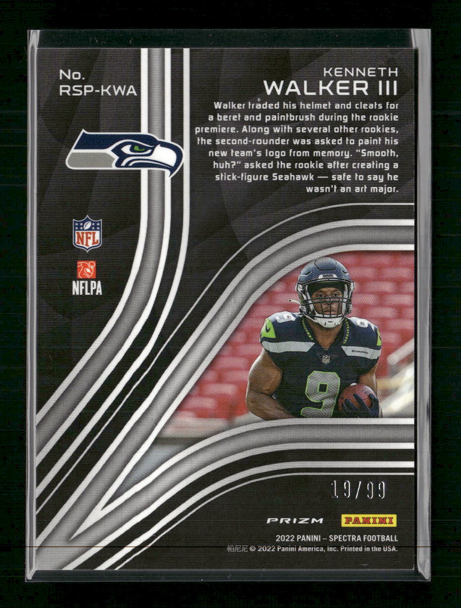2022 Panini Spectra Rookie Spectris Kenneth Walker III #/99 #RSP-KWA