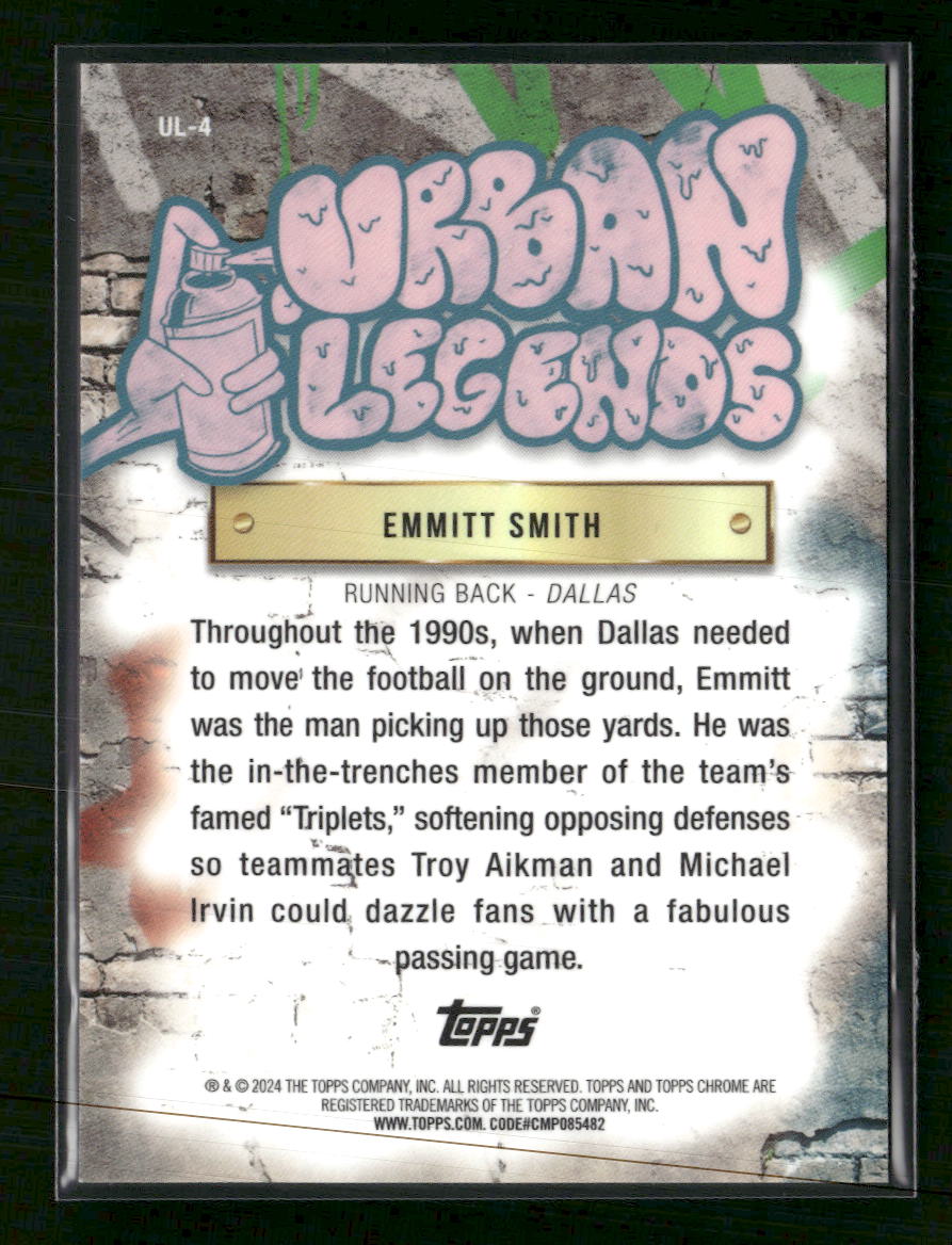 2024 Topps Chrome Urban Legends Emmitt Smith #UL-4
