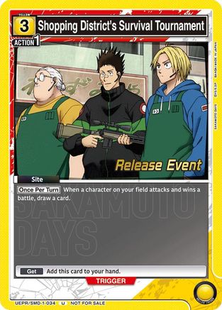 Shopping District's Survival Tournament (Release Event) (UE19BT/SMD-1-034) - UE19BT SAKAMOTO DAYS Release Event Cards