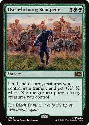 Overwhelming Stampede (Surge Foil) (MSC-178) - Commander: Marvel Super Heroes Foil
