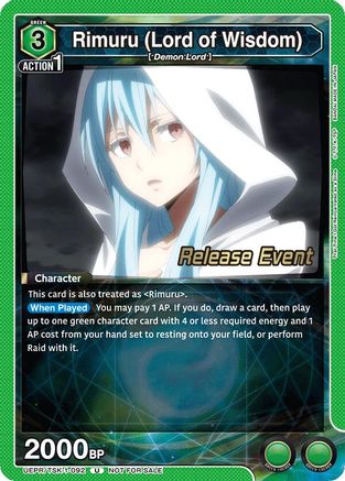 Rimuru (Lord of Wisdom) (UEPR/TSK-1-092) - UE20BT That Time I Got Reincarnated as a Slime Release Event Cards