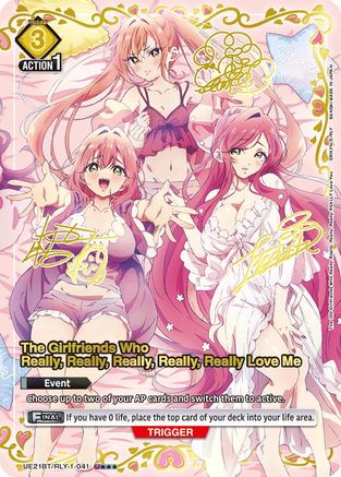 The Girlfriends Who Really, Really, Really, Really, Really Love Me (041) (U***) (UE21BT/RLY-1-041) - UE21BT The 100 Girlfriends Who Really Really Really Really REALLY Love You Foil