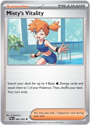 Misty's Vitality 080/084 - ME05 Pitch Black Reverse Holofoil