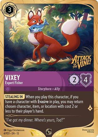 Vixey - Expert Fisher (4) - Disney Lorcana Promo Cards Holofoil