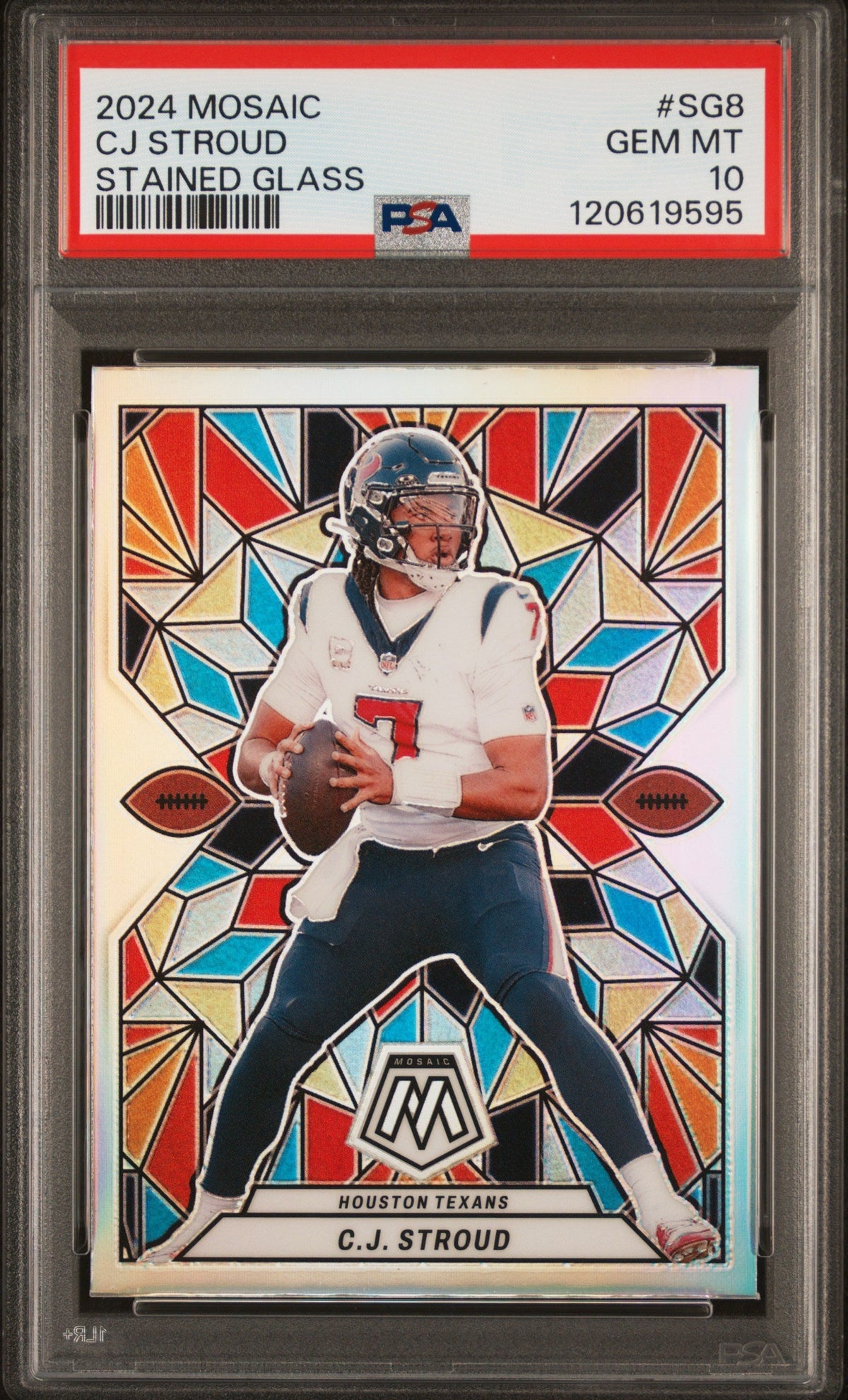 2024 Panini Mosaic Stained Glass Cj Stroud 10 PSA #SG8