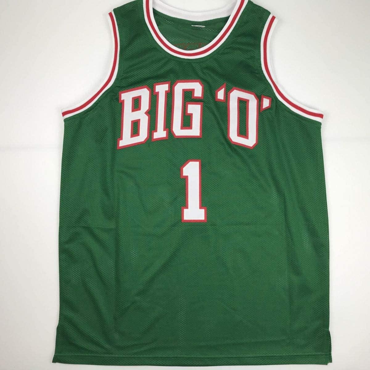 Autographed/Signed Oscar Robertson Milwaukee Green Basketball Jersey PSA/DNA COA