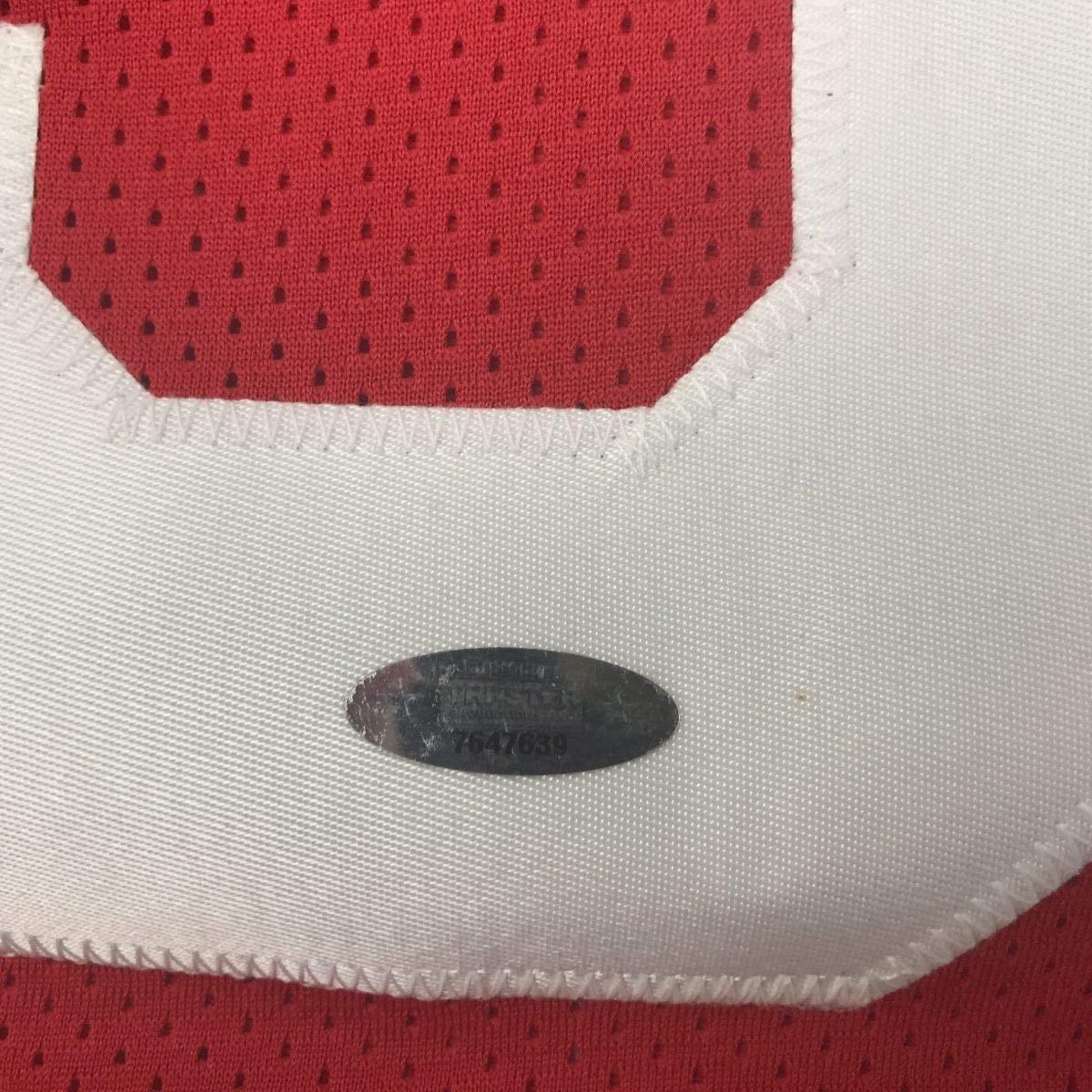 Autographed/Signed Ron Dayne Wisconsin Red College Football Jersey Tristar COA