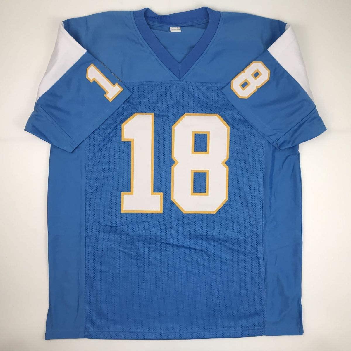 Autographed/Signed Charlie Joiner HOF 96 San Diego Powder Blue Football Jersey JSA COA