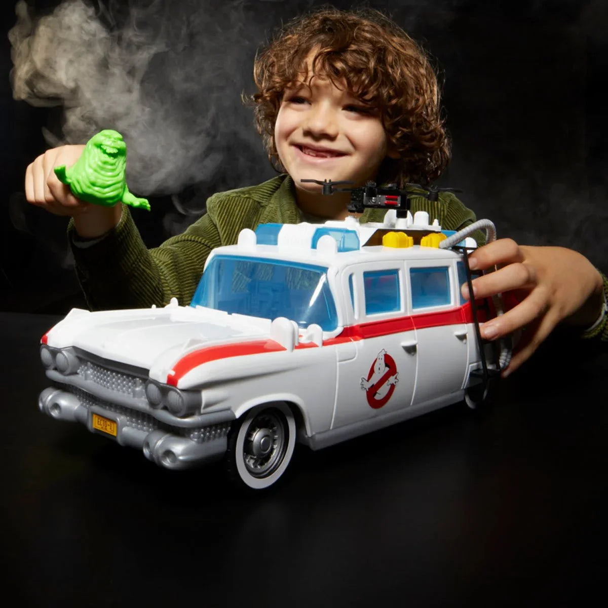 Ghostbusters Track & Trap Ecto-1 Toy Vehicle with Fright Features Ecto-Stretch Tech Slimer