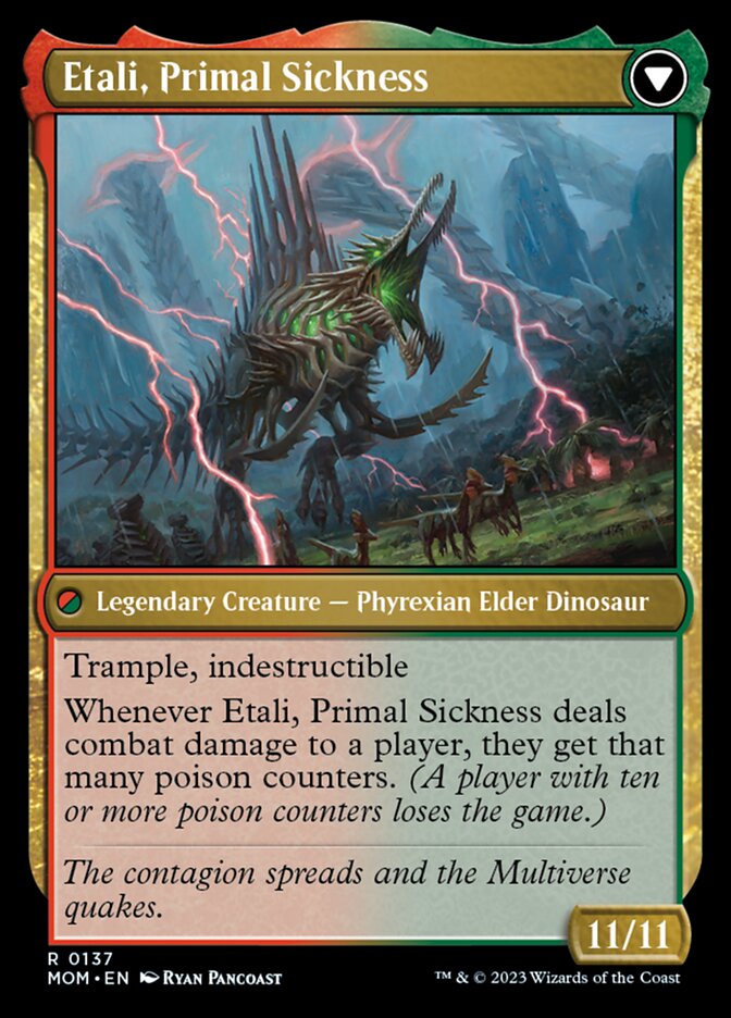 Etali, Primal Conqueror // Etali, Primal Sickness (MOM-137) - March of the Machine