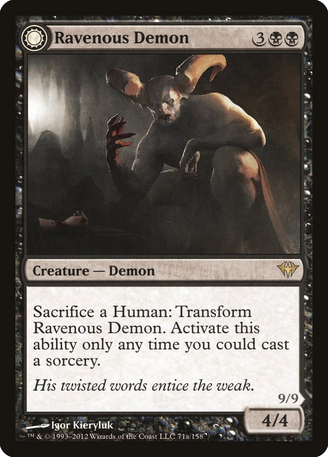 Ravenous Demon // Archdemon of Greed (DKA-071) - Dark Ascension: (Double Faced Transform)
